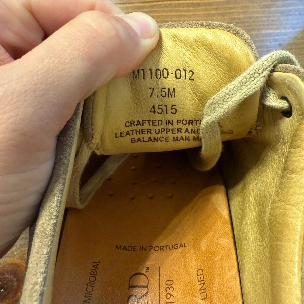 Samuel Hubbard Tan Nubuck ‎ Suede 'Free' Leather Walking Shoes Vibram Sole 7.5